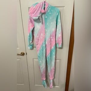 Justice unicorn onesie, size 8